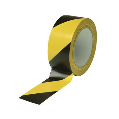 Non-Adhesive Yellow and Black Zebra Hazard Tape 500m x 7cm